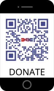 QR code that links to the Club's Just Giving page